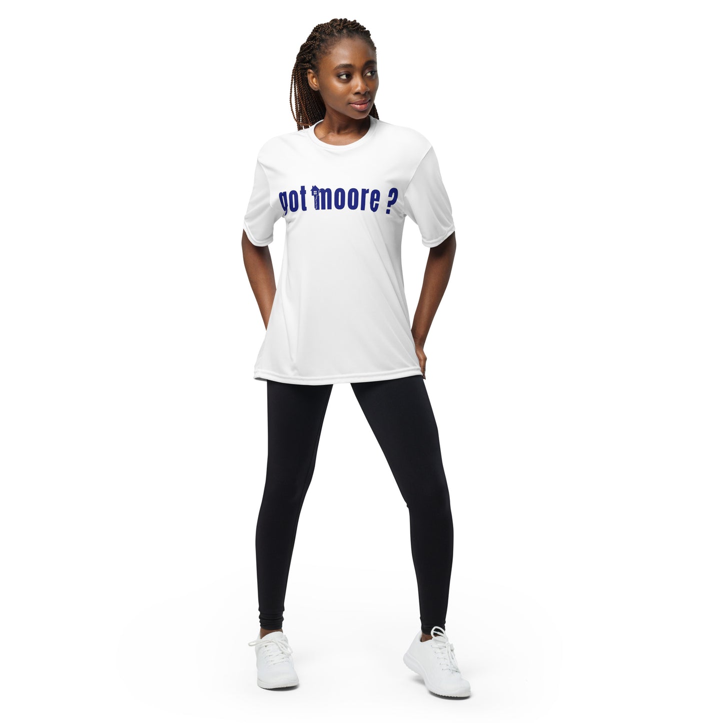 Got Moore Blue Unisex performance crew neck t-shirt