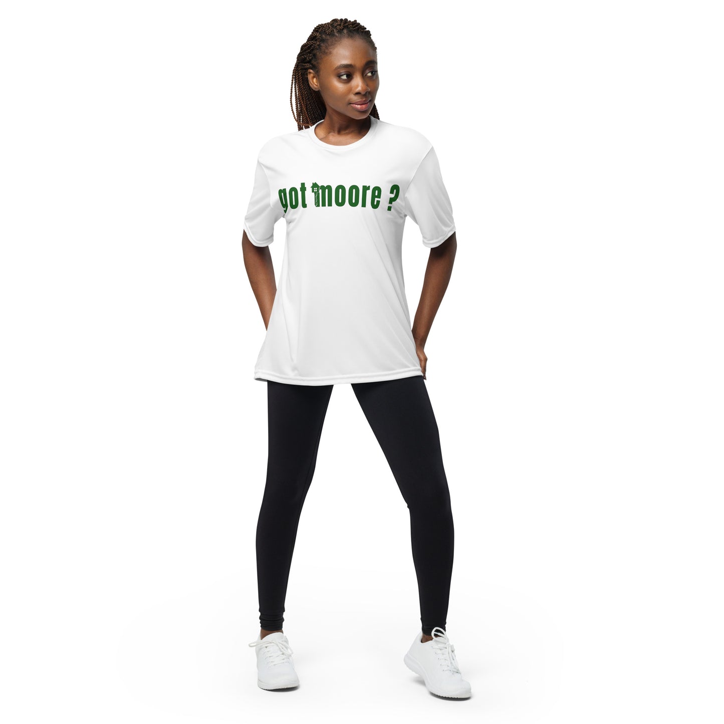 Got Moore Green Unisex performance crew neck t-shirt